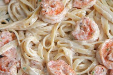 Creamy shrimp Alfredo Pasta 💖💖