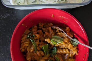 Sun-Dried Tomato Pesto w/ a Cucumber Salad