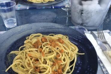 Linguine ai ricci di mare - Pescheria con cottura “L’isola di Sant’Andrea”, Taviano, Salentu