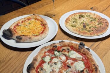 2 pizzas and focaccia from home oven