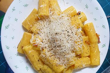 There was no grana padano left for making gricia, soooo-