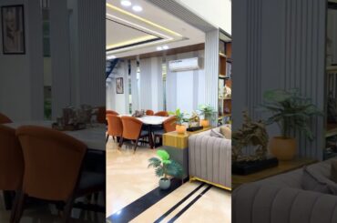 Dining area and luxury dining area wall design with italian marble flooring. #interiordesign #home