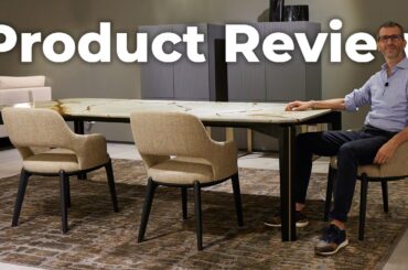 Upholstered DINING CHAIR with wooden legs | Discover Turner