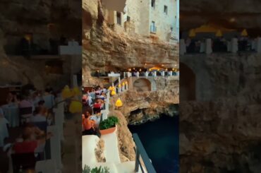 Puglia - Eating in a cave restaurant in Italy #polignanoamare #italy #caverestaurant #puglia