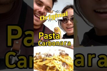 Original Pasta Carbonara | With Guanciale and Pecorino #shorts #carbonara #pasta #recipe
