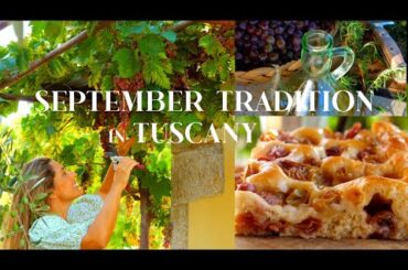 THE TRADITIONAL SWEET ITALIANS BAKE IN SEPTEMBER IN TUSCANY: Schiacciata all'Uva