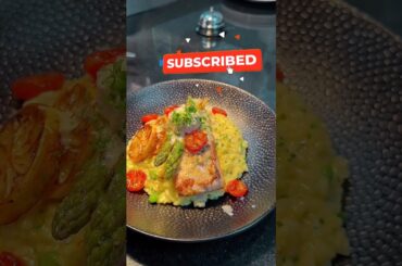 Saffron Risotto Fine dining : How to make platting like fine dining