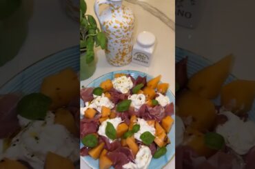 Raw Ham & Melon Appetizer with Stracciatella | Delicious Italian Bites