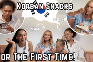 My Italian Mom & Sister Try Korean Snacks For The First Time (Food Reaction)