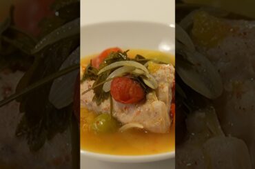 This pesce all’acqua pazza is crazy good! #italianfood #cooking #recipe #dinner #fish #wine #spicy