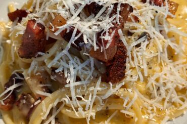 classic carbonara with guanciale