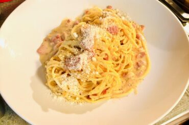 Carbonara w/ Spaghetti no12, Pancetta, Bacon, Pecorino Romano, Black Pepper…