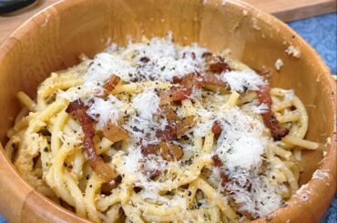 Made Carbonara with Bucatini