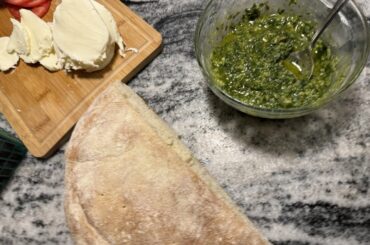 Made an Italian sandwich tonight with a handmade pesto. Delicious!
