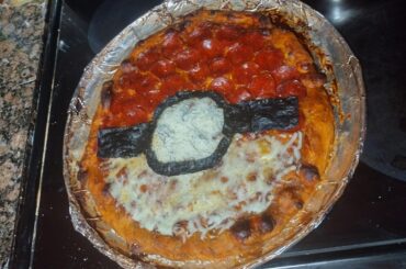 My second ever pizza made it's a POKEBALL