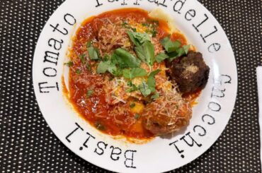 A few pasta dishes this week - Fresh Ravioli with Meatballs, and Rigatoni alla Vodka with Chicken and Pancetta.