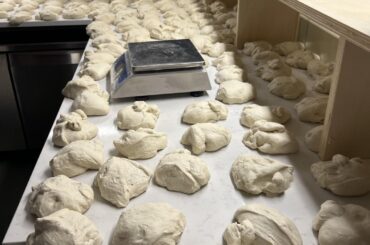 Busy morning balling todays dough