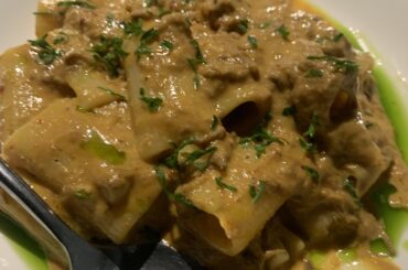 Lamb Rigatoni Dish from a restaurant in Goa, India