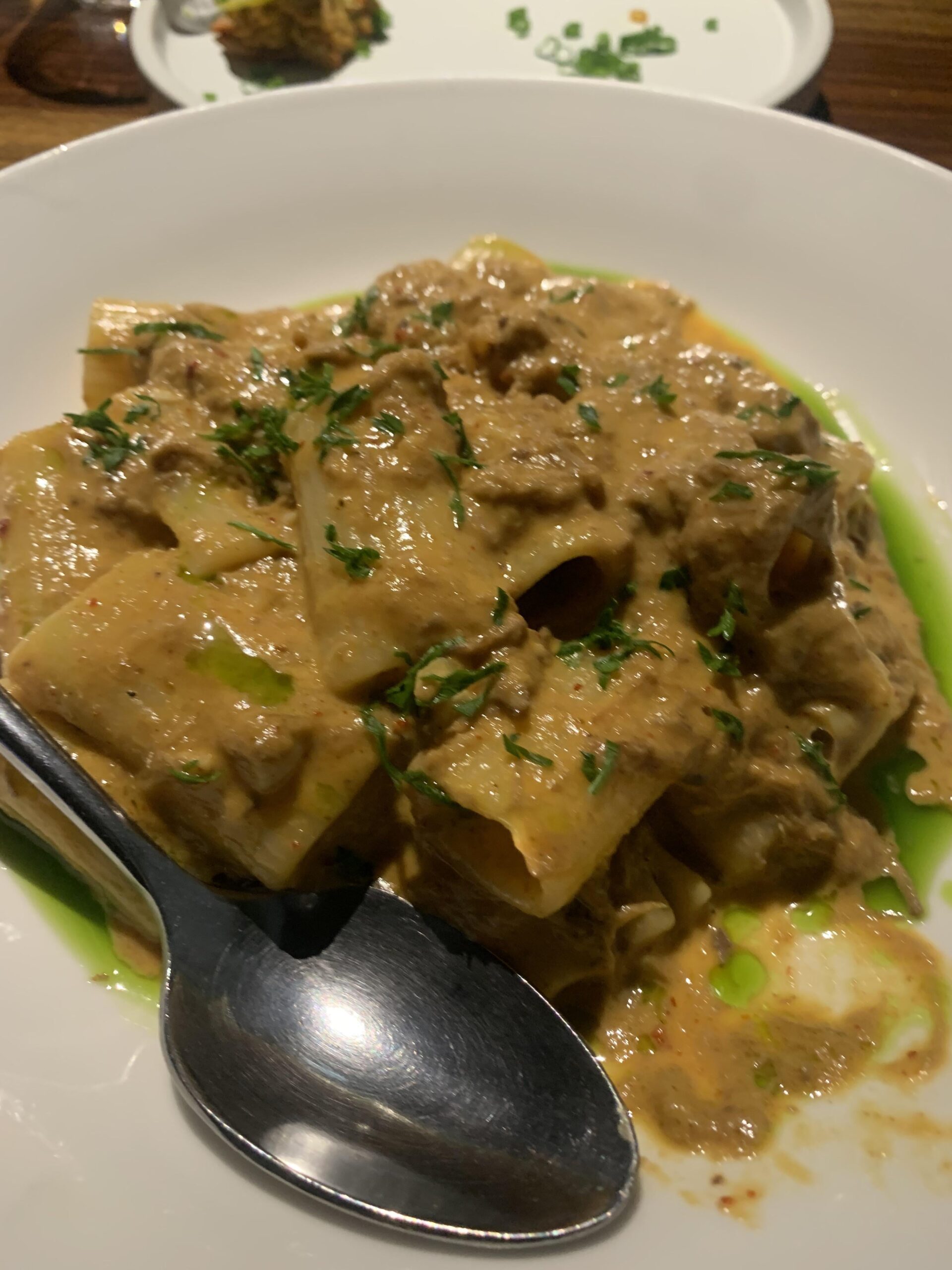 Lamb Rigatoni Dish from a restaurant in Goa, India Lamb Rigatoni Dish from a restaurant in Goa, India