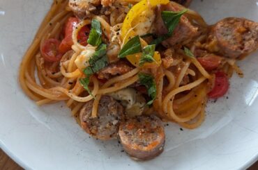 sausage and peppers pasta