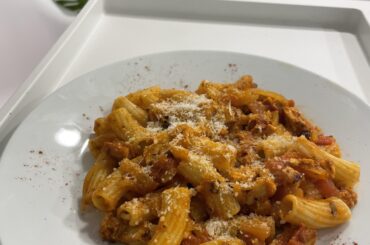 pasta with natural tomato and soy