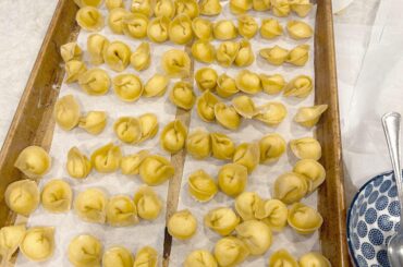 200 tortellini (yes they're pretty messy)