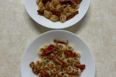 Lumache with tomato pesto & lobster mushrooms