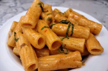 Spicy Rigatoni alla Vodka (homemade).