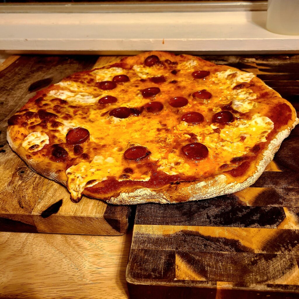 Second pizza in years, Hot honey pepperoni pizza.