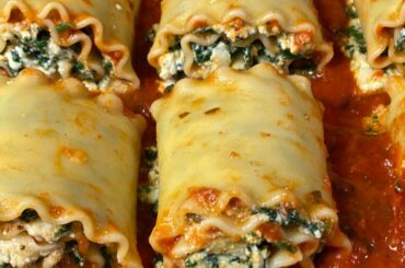 Spinach Lasagna Roll-ups