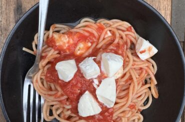 Simple pasta for a late night. Just needed some fresh basil…