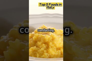 Top 5 Best Foods in Italy | Authentic Italian Dishes You Must Try! #food #facts #fastfood