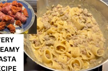 Creamy Italian Sausages Delicious Pasta Recipe #italianfood