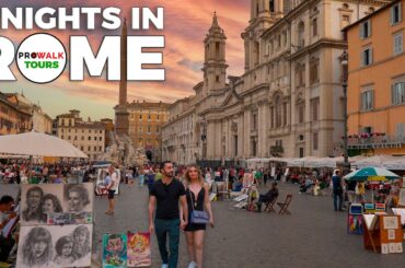 Rome, Italy - An Evening Walk Around the Eternal City -  4K60fps with Captions