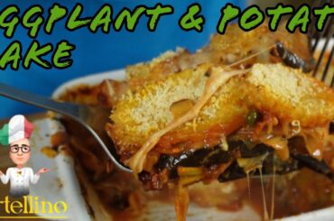 Eggplant (Aubergine) & Potato Bake | Crispy, Cheesy Italian Recipe