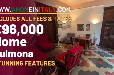 INCREDIBLE property with STUNNING FEATURES in the heart of beautiful Sulmona, Abruzzo.