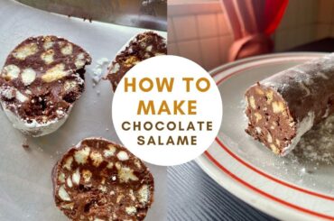 how to make chocolate salame - easy italian recipe (no bake!)