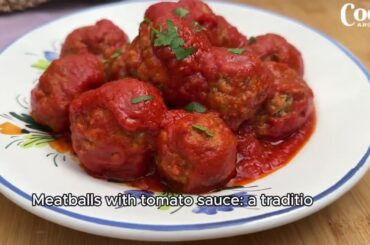 Amaze your guests with a great CLASSIC OF ITALIAN CUISINE: MEATBALLS WITH TOMATO SAUCE.