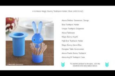 A di Alessi Magic Bunny Toothpick Holder, Blue (ASG16 AZ)