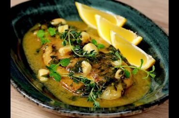 Pan-Fried Sea Bass with White Wine Sauce