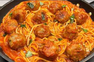 The Italian American pasta that drove the world crazy! Easy and delicious spaghetti meatballs recipe