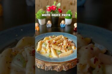 Trending recipe of White Sauce Pasta #shorts #recipe #cooking #pasta