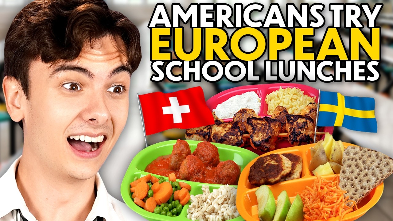 American’s Try European School Lunches! #2 (France, Sweden, Portugal) American's Try European School Lunches! #2 (France, Sweden, Portugal)