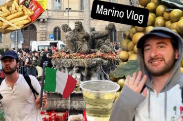 this fountain in italy gives you FREE WINE | marino vlog