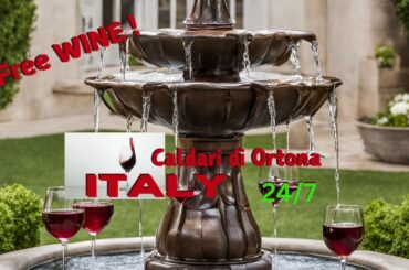 Italy's PUSH button 24/7 FREE Wine Fountain!
