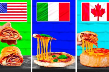 American Pizza vs. Italian Pizza vs. Canadian Pizza by VANZAI COOKING