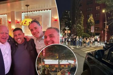 Tim Walz Dines at NYC Hotspot Arthur & Sons After Making Media Rounds