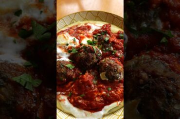 Italian Meatballs and Polenta #shorts #meatballs #italian #italianfood #polenta #recipe #food #tasty