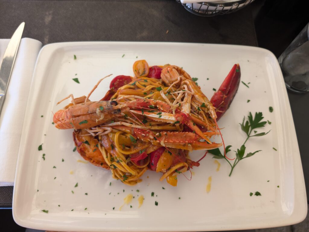 The best pasta dish I've ever eaten, in a restaurant on the Piazza del Duomo in Como