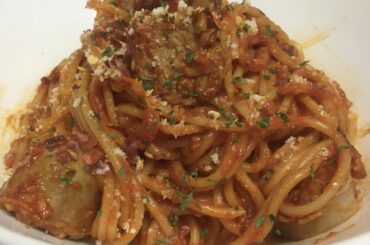 sausage arrabiatta spaghetti